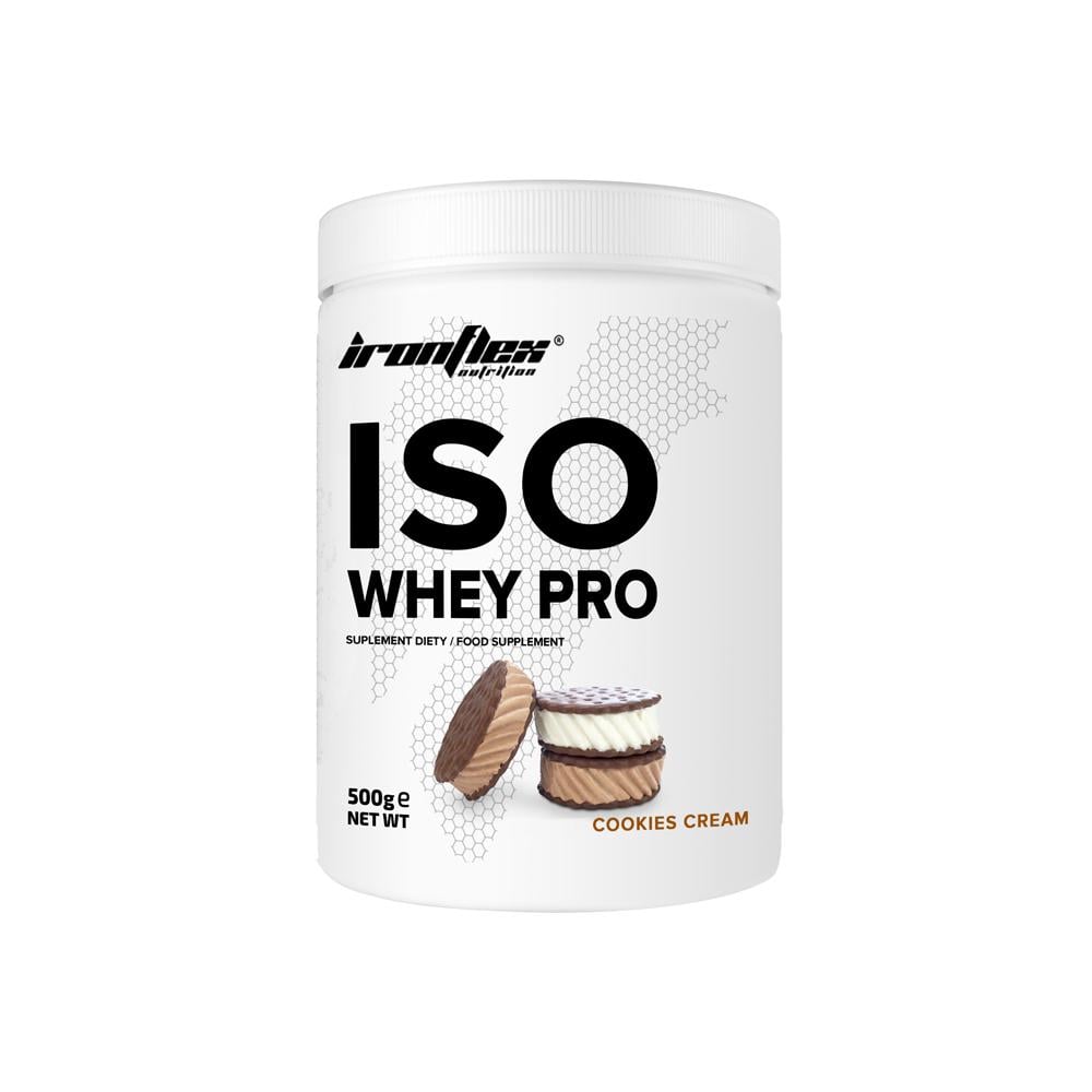 Протеїн IronFlex Iso Whey Zero Cookies cream 500 г