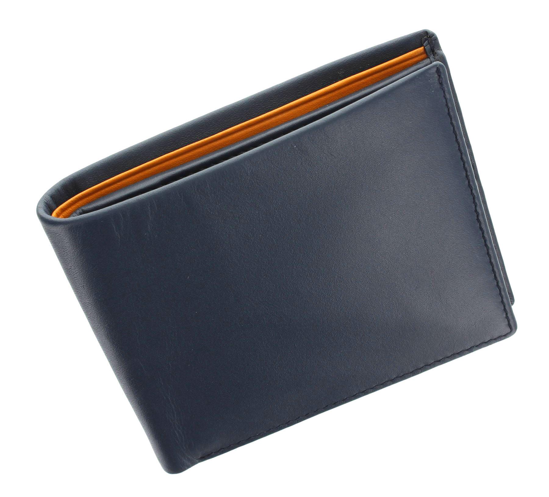 Кошелек мужской кожаный Visconti PM101 - Pablo Blue/Mustard