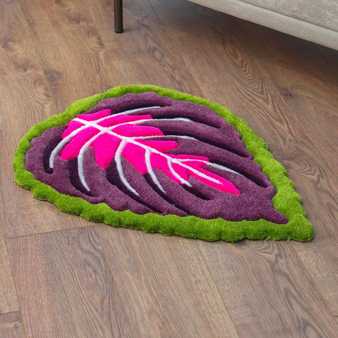 Ковер ручной работы Листок колеуса 75х55 см