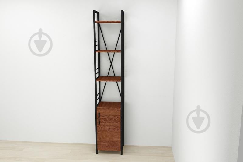 Этажерка 4/34 Ferrum-decor Серии Конект с тумбой  179x34x28 Черный ДСП Венге (FD1044)