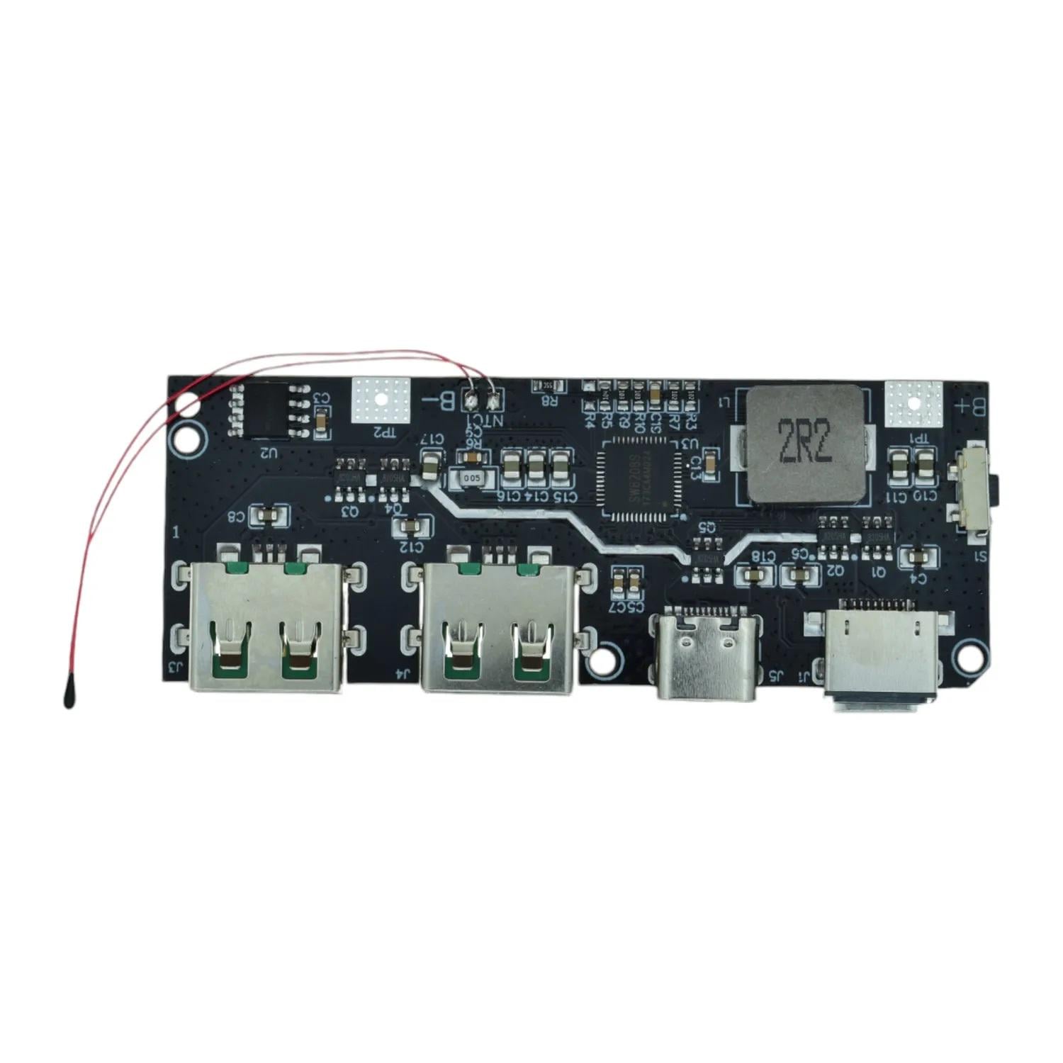 Плата для повербанка SW6208S 2хUSB-A/1хUSB-C/1хMicroUSB/1хLightning 25W для Li-ion/Li-pol аккумуляторов (00-00027436)