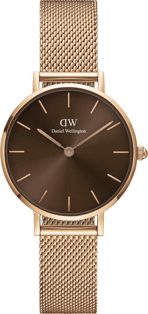 Часы кварцевые Daniel Wellington DW00100476 Petite Amber 28 RG Brown