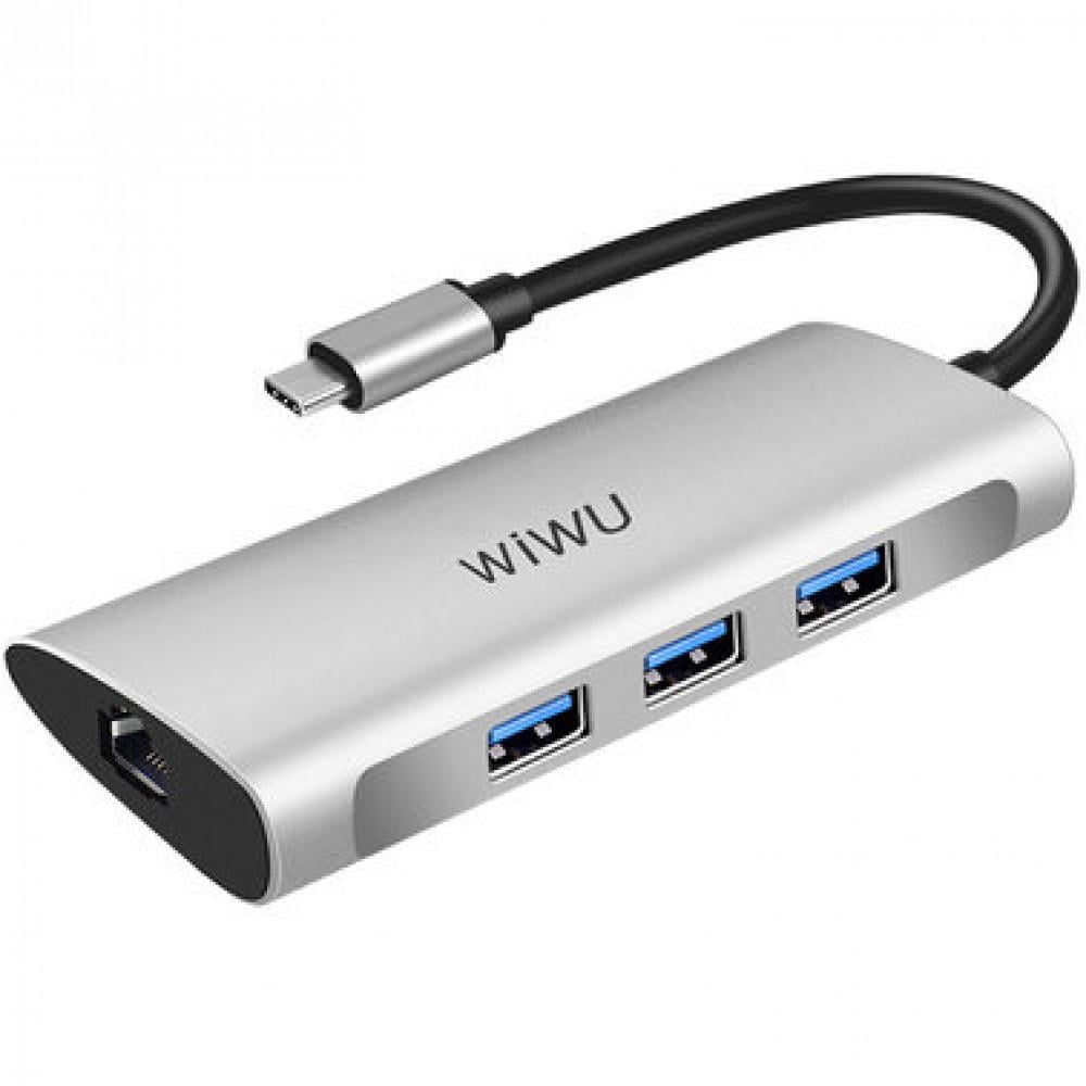 USB-хаб WiWU Alpha A631STR USB Type-C 6в1 (ts000073595)