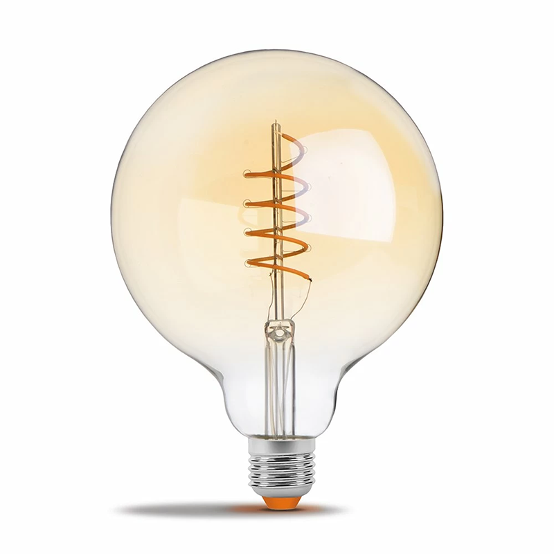 Лампа Premium LED Edisons G125 Gold Spiral Е27 4W 2200K димована