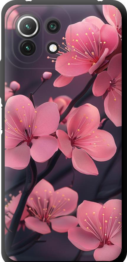 Чехол на Xiaomi Mi 11 Lite Пурпурная сакура (6075b-2281-42517) Чехол на Xiaomi Mi 11 Lite Пурпурная сакура (6075b-2281-42517)