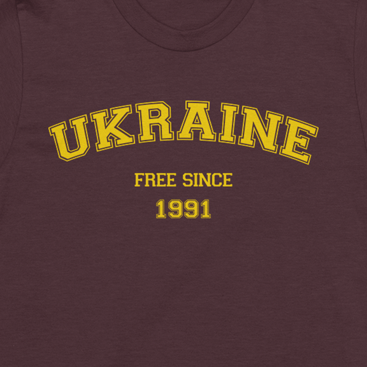 Футболка чоловіча Ufree s Вільна Україна з 1991 L Меланж/Бордовий (20013-8-L) - фото 2