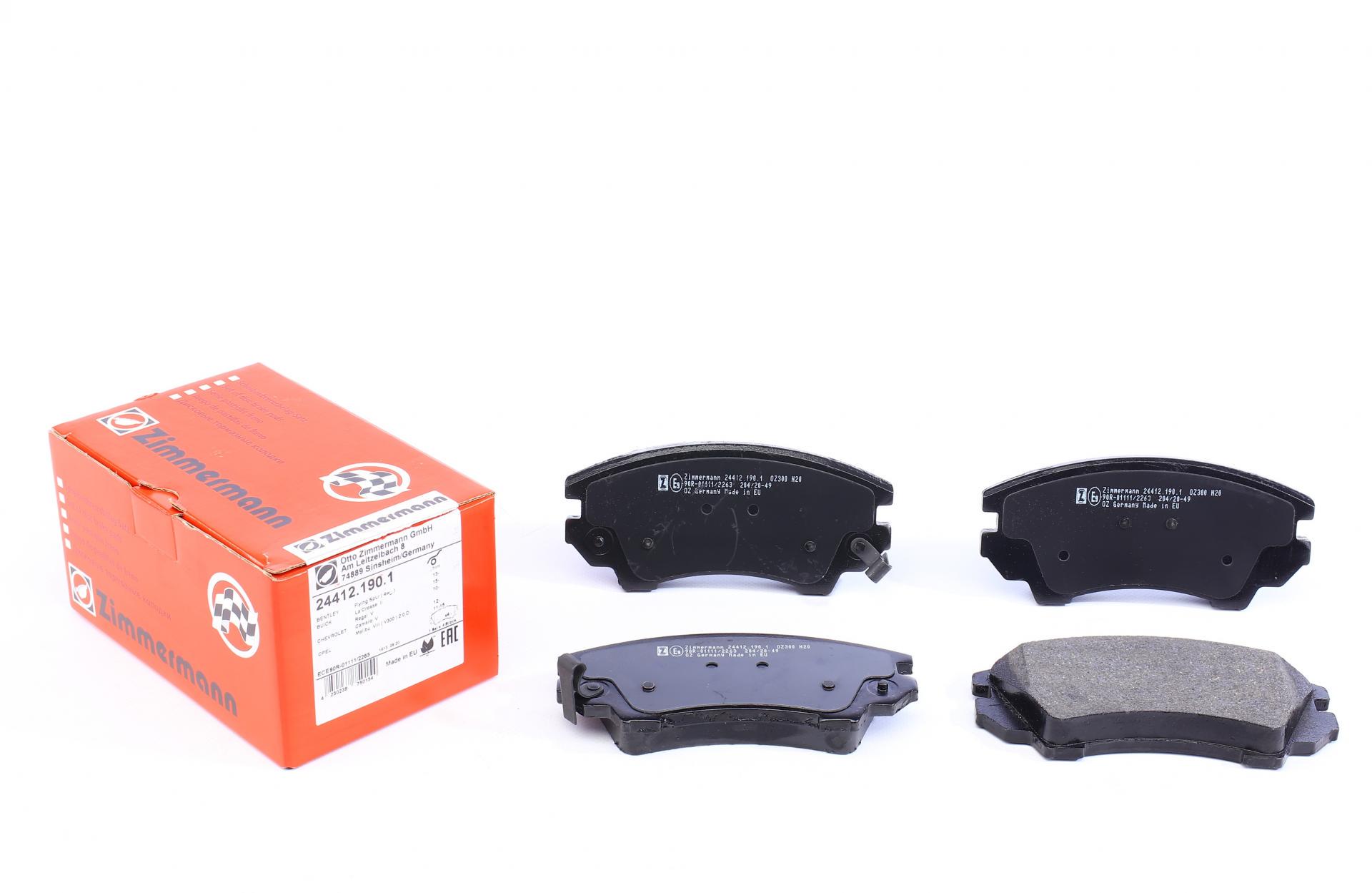 Колодки тормозные передние ZIMMERMANN для Opel Astra J/Chevrolet Camaro/Malibu 12-/Insignia 08- Mando (24412.190.1)