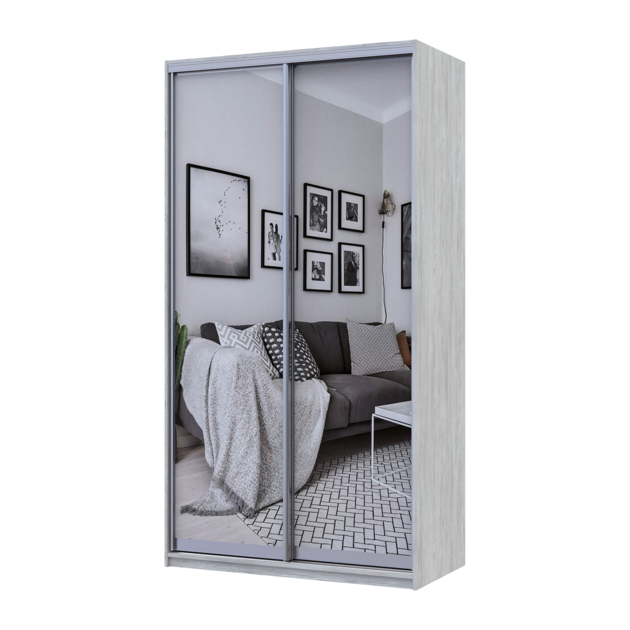 Шафа-купе Doros Сіті Лайт 2 дзеркала 120х60х225 см Сосна Натті (80736502)