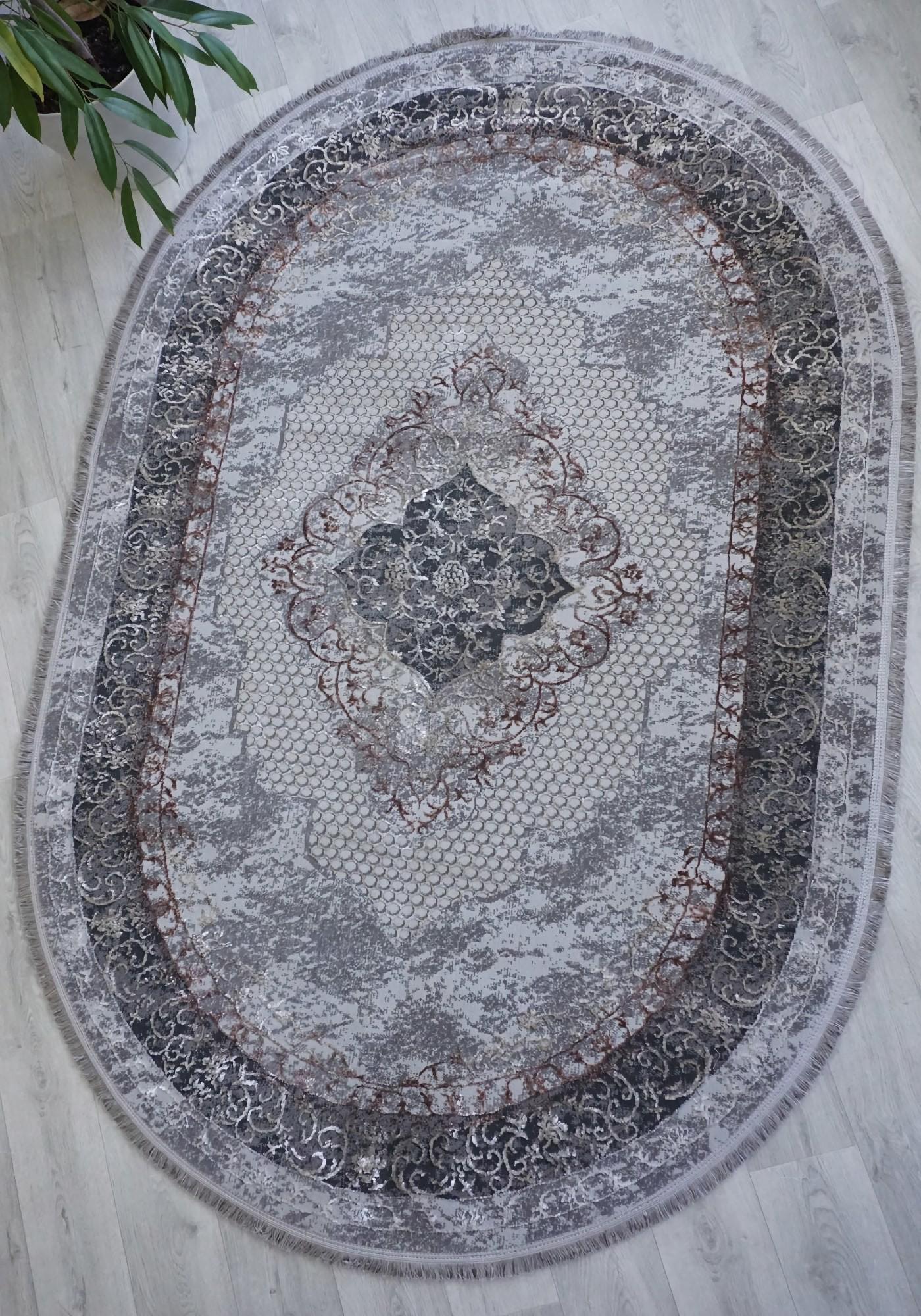 Ковер овальный Salsa e910a 150x230 см Visone/Light Grey