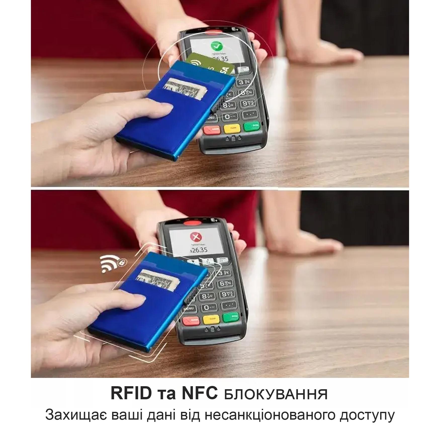 Картхолдер GDragon Home с RFID защитой алюминиевый Синий (125_4_0_5) - фото 7 Картхолдер GDragon Home с RFID защитой алюминиевый Синий (125_4_0_5) - фото 7