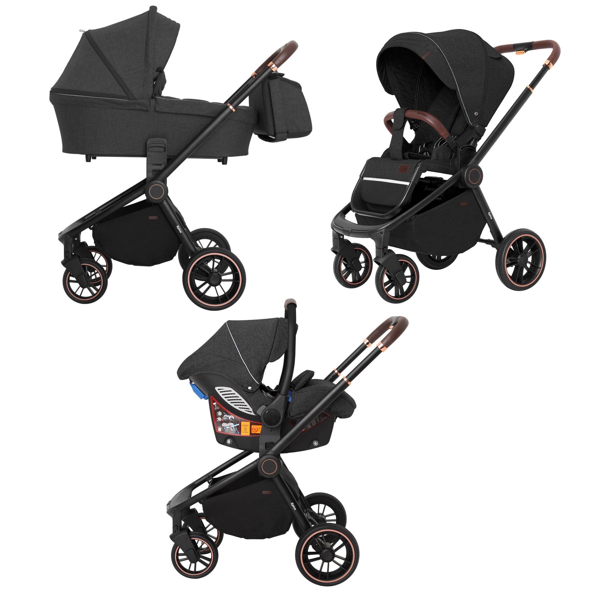 Коляска-книжка Carrello Epica 3в1 Space Black (CRL-8511/1) - фото 6 Коляска-книжка Carrello Epica 3в1 Space Black (CRL-8511/1) - фото 6