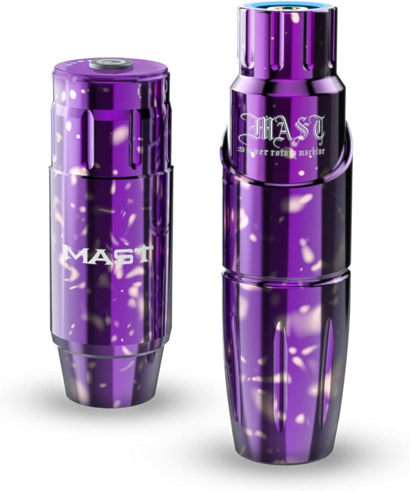 Комплект тату машинка и аккумулятор Mast Tour Wireless беспроводной Purple (5286)