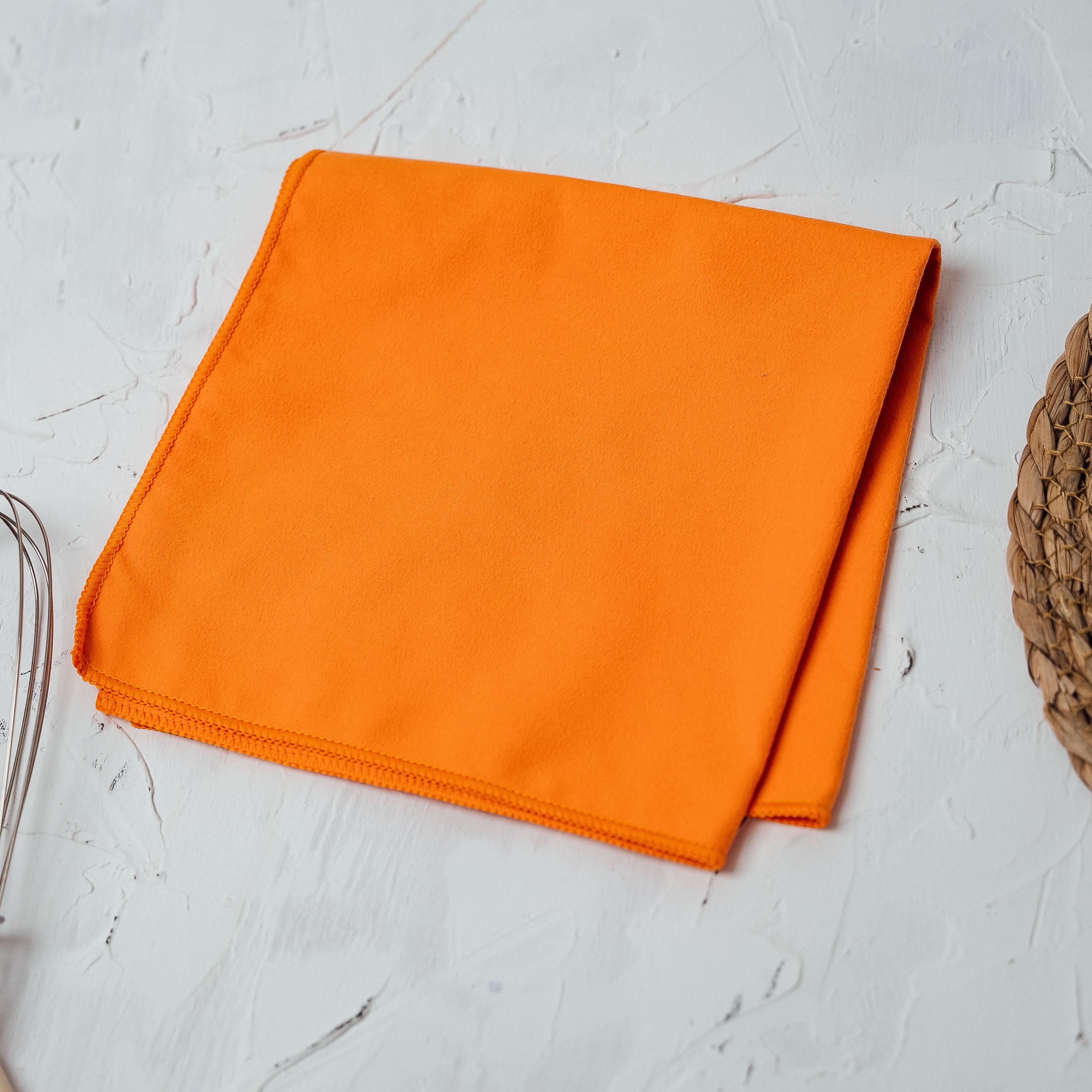 Салфетки однотонные для уборки 40x40 см Оранжевый (86483)