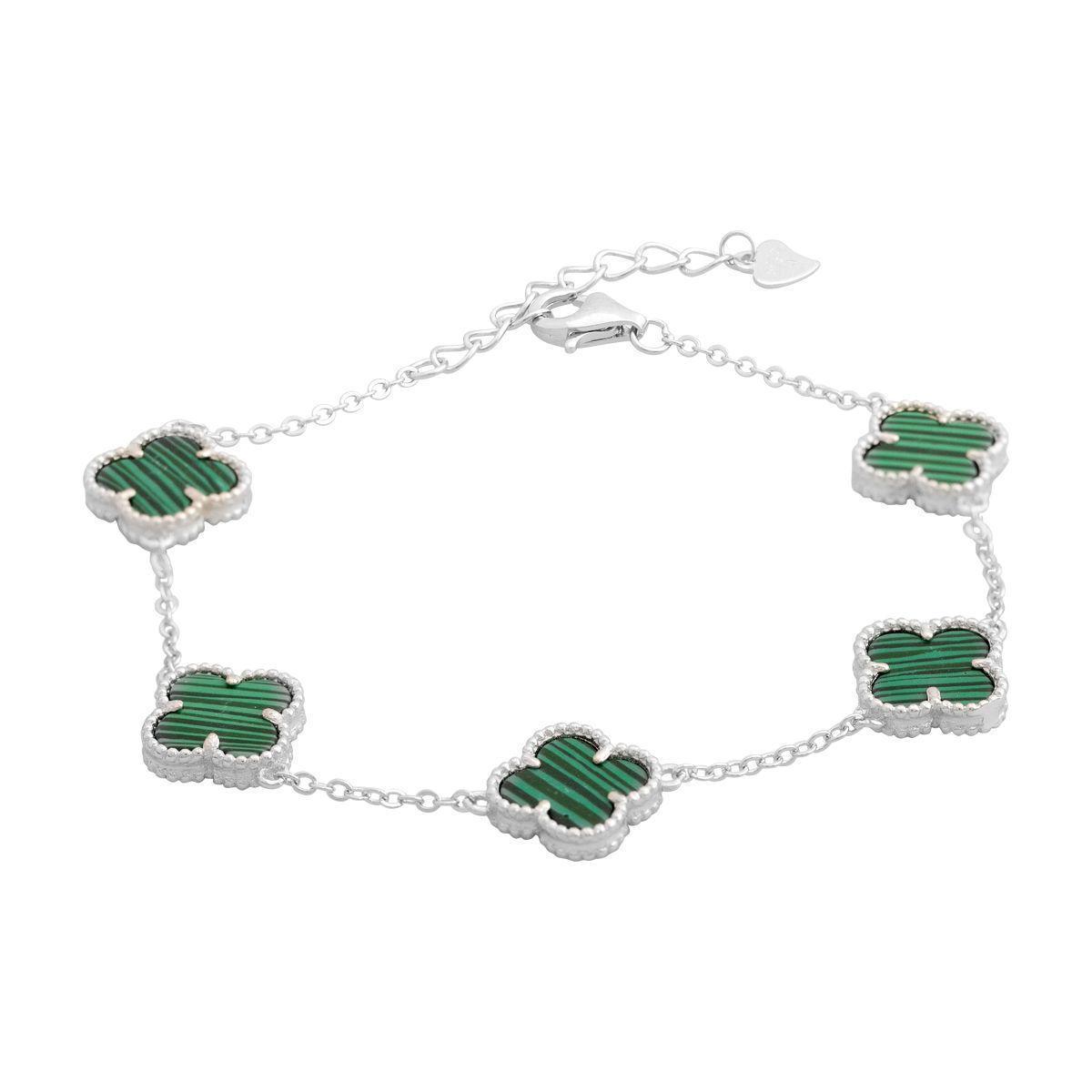 Браслет серебряный с малахитом 5,54 г 17 см (60001440)