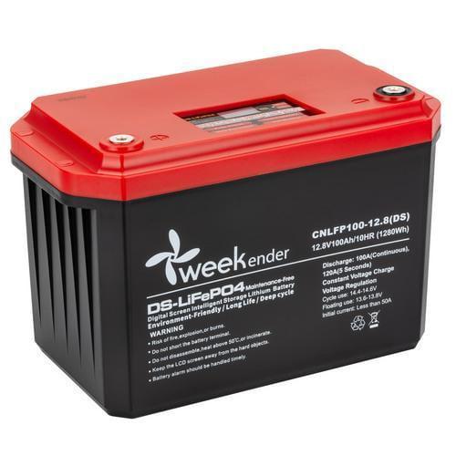 Тяговый аккумулятор Weekender CNLFP100-DS 12V 100A/h LiFepo4 дисплей