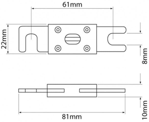Запобіжник ANL FUSE 80 А плавкий силовий (96030579) - фото 2 Запобіжник ANL FUSE 80 А плавкий силовий (96030579) - фото 2