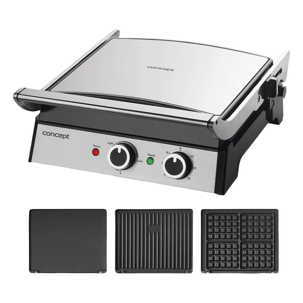 ᐉ Гриль електричний Concept GE2010 BBQ 2000 Вт 4 насадки • Краща ціна в ...