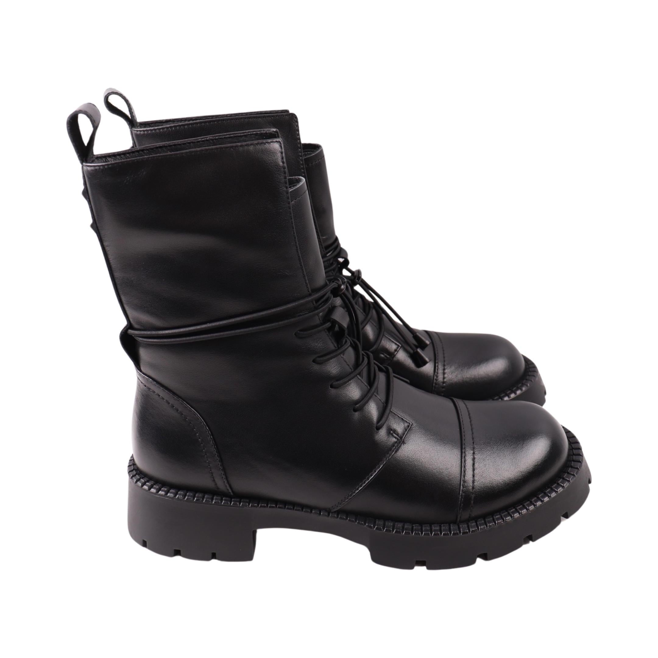 Ботинки женские Melanda натуральная кожа р. 38 Черный (247-23DHC)