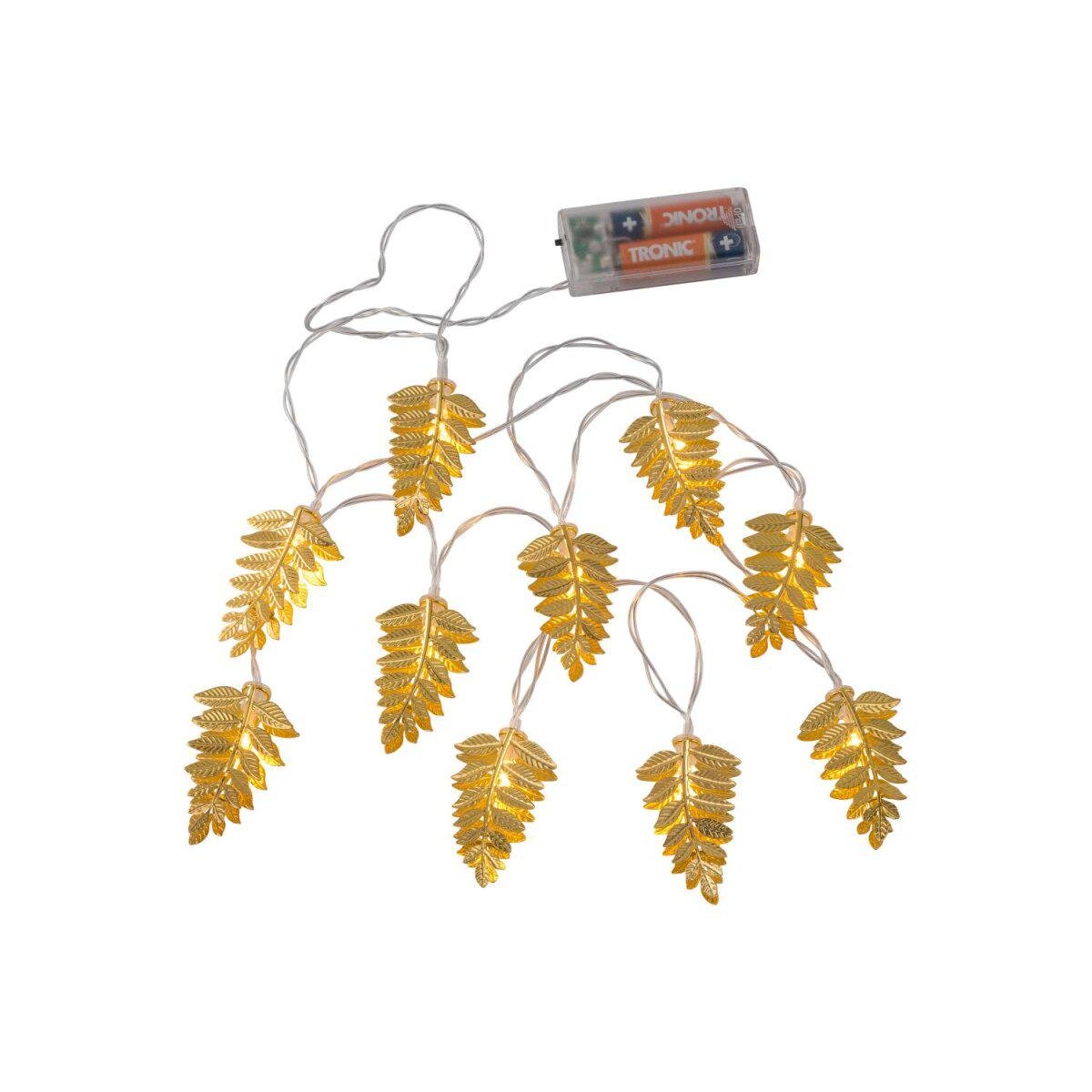 Гірлянда з металевим листям Livarno Home 10 LED з таймером 165 см (P1-00327) - фото 2 Гірлянда з металевим листям Livarno Home 10 LED з таймером 165 см (P1-00327) - фото 2