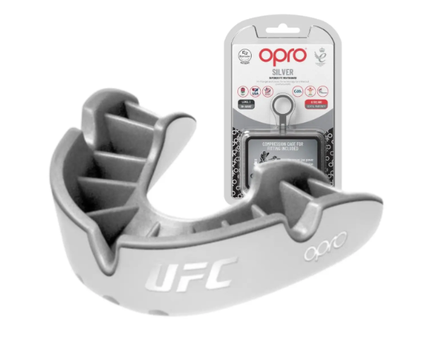 Капа Opro Silver UFC для детей до 10 лет Белый/Серебристый (102515003)