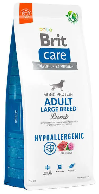 Корм сухий для великих порід Brit Care Hypoallergenic з ягням 12 кг (172222)