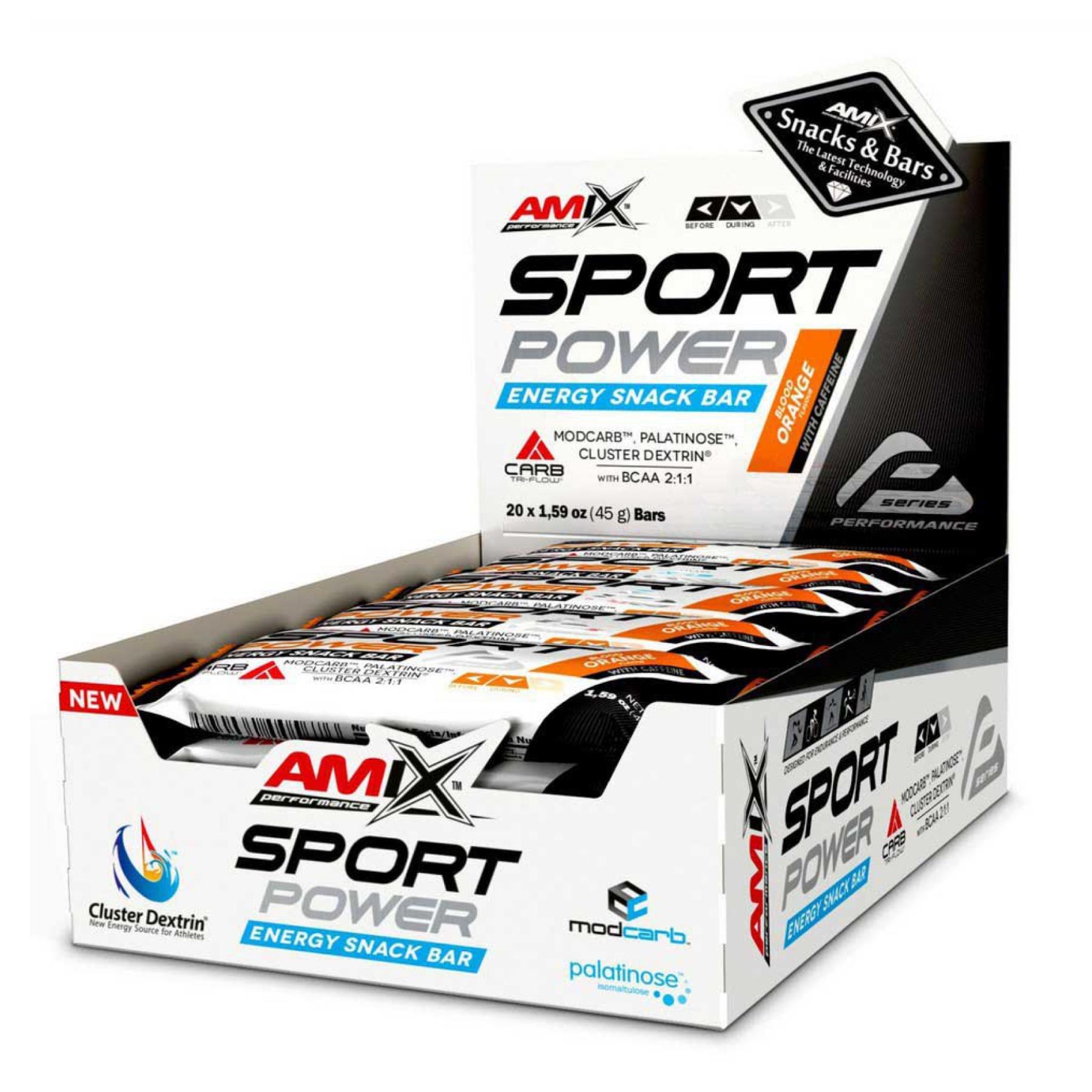 Спортивный батончик Sport Power Energi Snack Bar 20x45 г With Caffeine-Blood Orange (2022-10-0929)