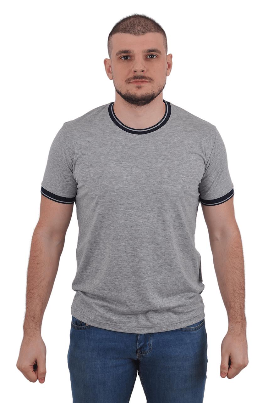 Футболка чоловіча Le Gutti 23-1734-03 XL Сірий - фото 2