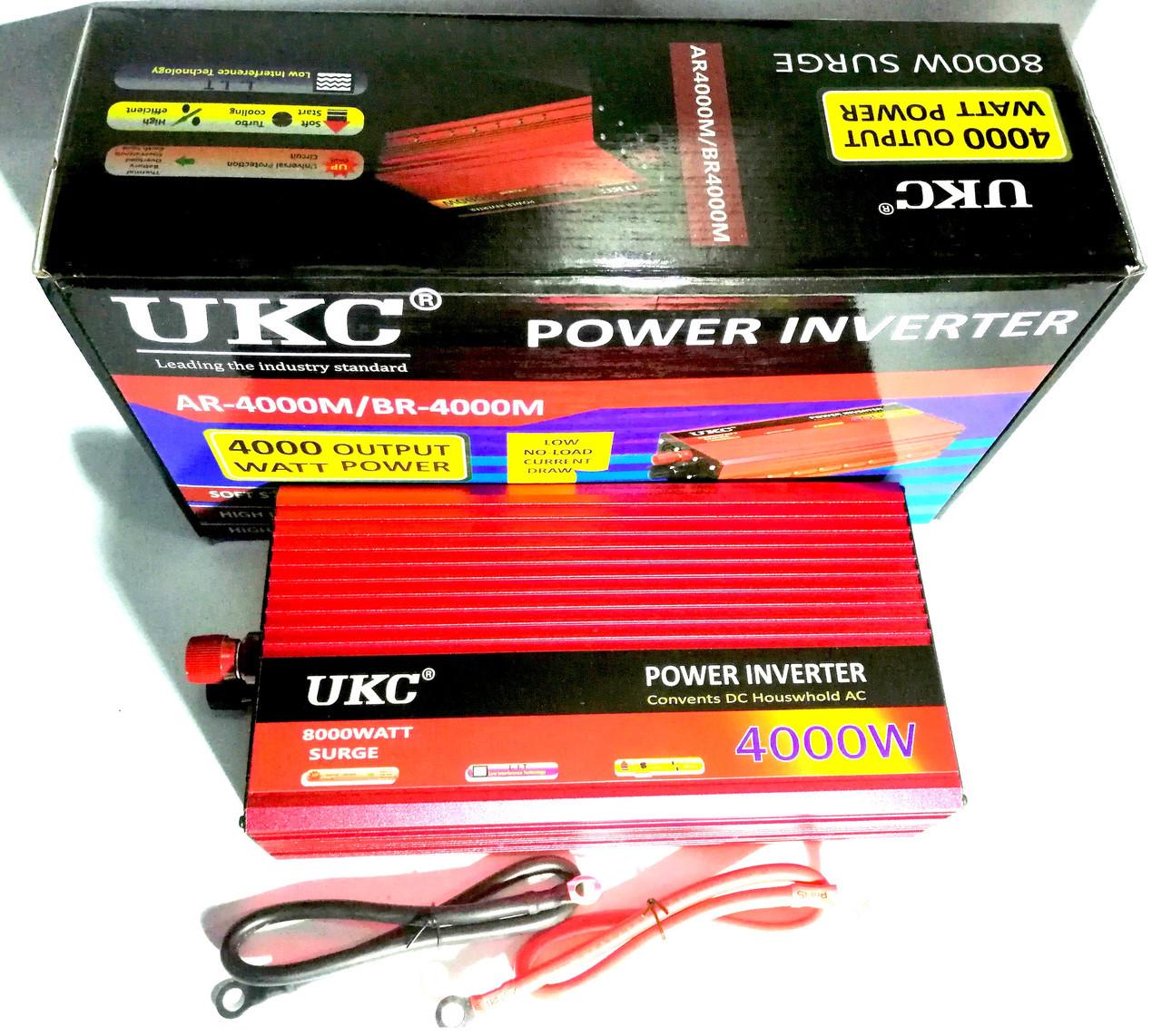 Інвертор автомобільний AC/DC UKC BR-4000M 24V/220V 4000W (BR 4000 24 5148) Інвертор автомобільний AC/DC UKC BR-4000M 24V/220V 4000W (BR 4000 24 5148)