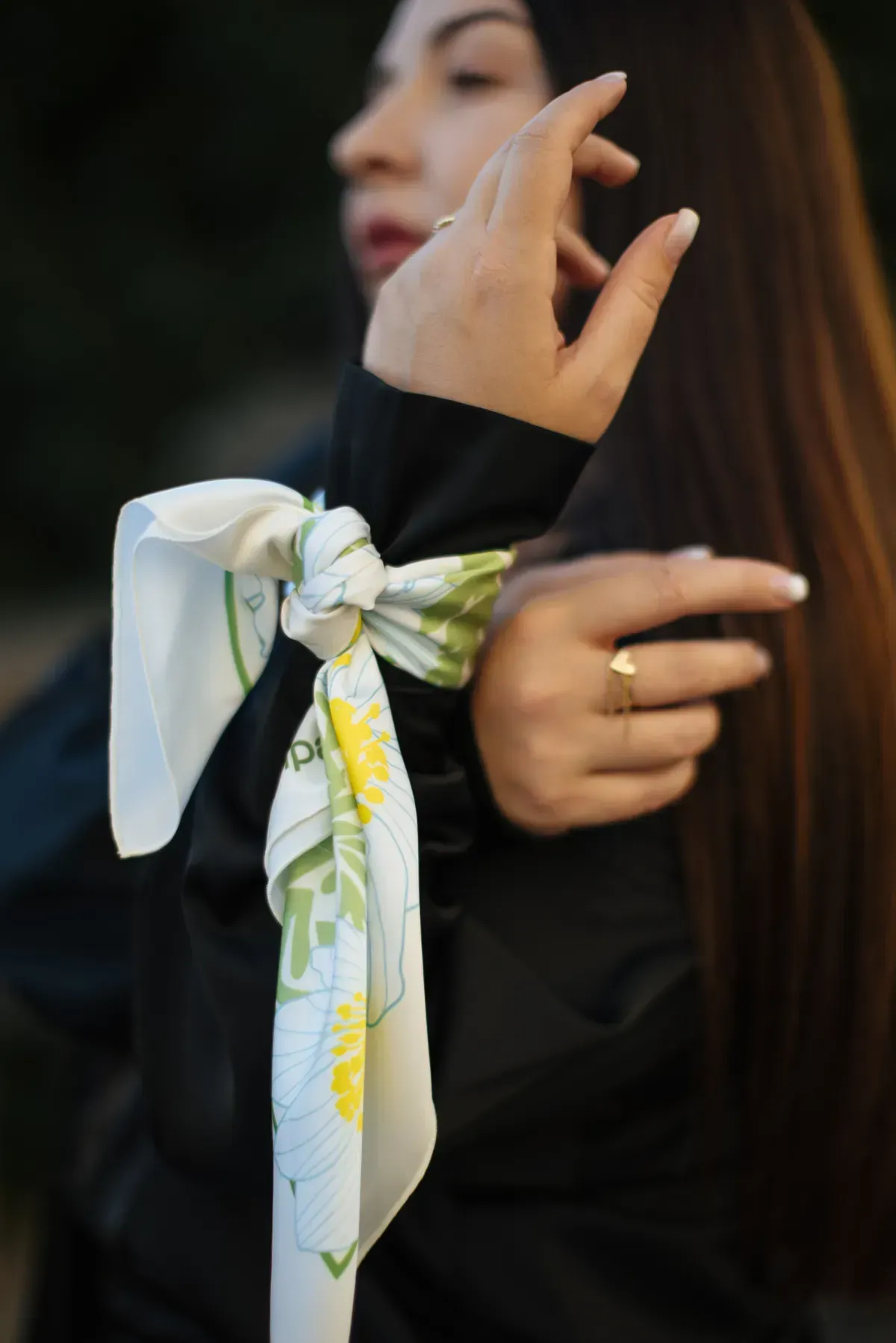 Платок шелковый 55х55 см Разноцветный - фото 2 Платок шелковый 55х55 см Разноцветный - фото 2