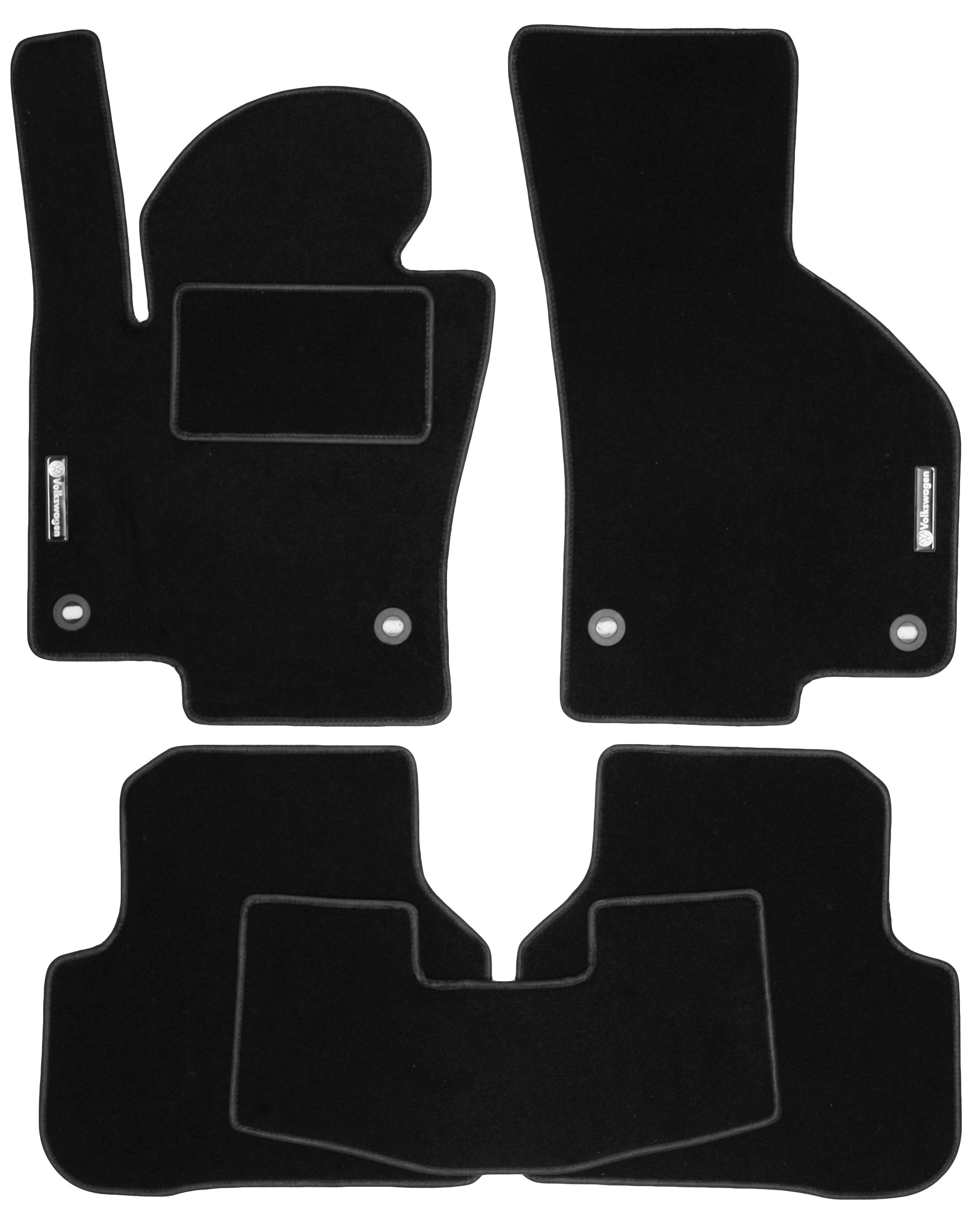 Коврики в салон для Volkswagen Passat B6 '05-10 текстильные Черный (21391)