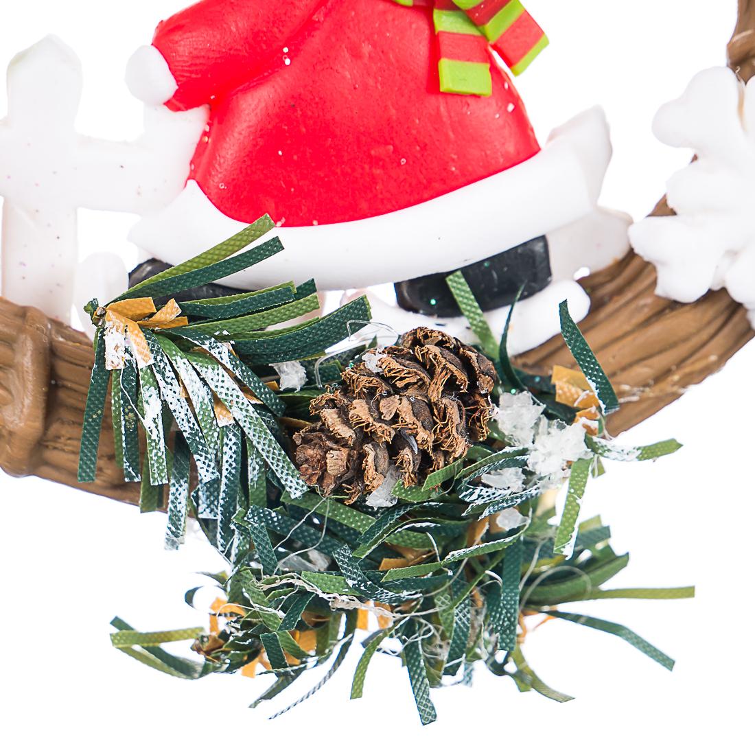 Новогодняя подвеска Elisey венок снеговик (0513J) - фото 3