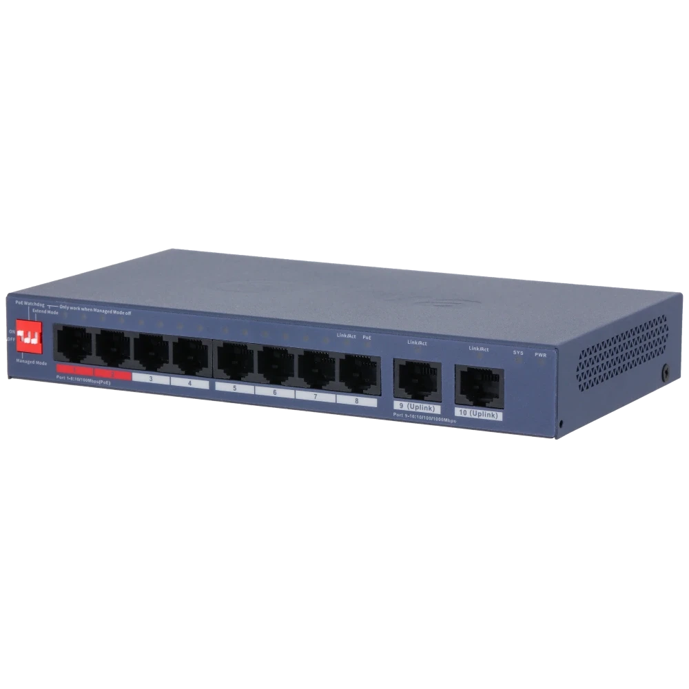Комутатор 8 портів керований Dahua DH-CS4010-8ET2GT-110 (2863456193)
