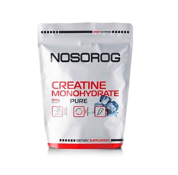 Креатин моногідрат Nosorog Nutrition Creatine Monohydrate 300 g /60 servings/ Pure - фото 1