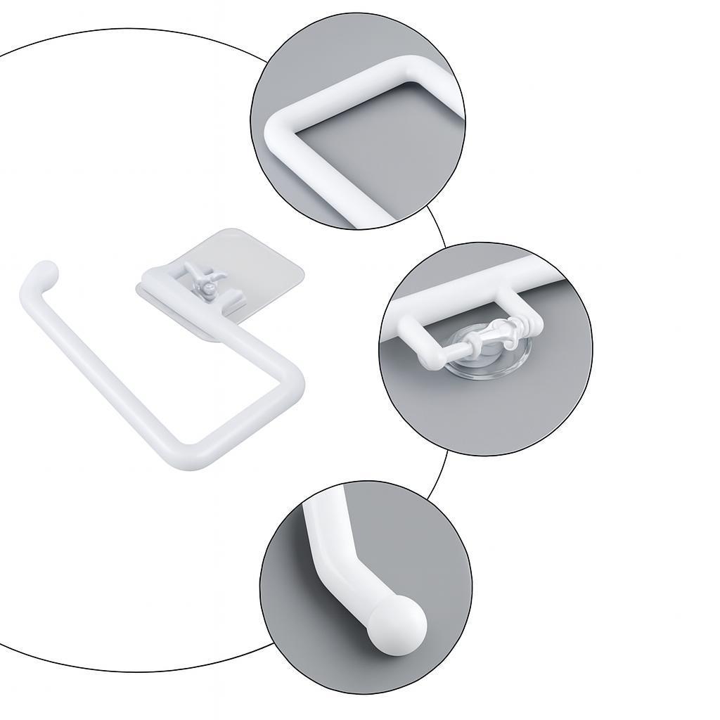 Держатель для туалетной бумаги настенный пластиковый Белый (2789190711) - фото 9 Держатель для туалетной бумаги настенный пластиковый Белый (2789190711) - фото 9