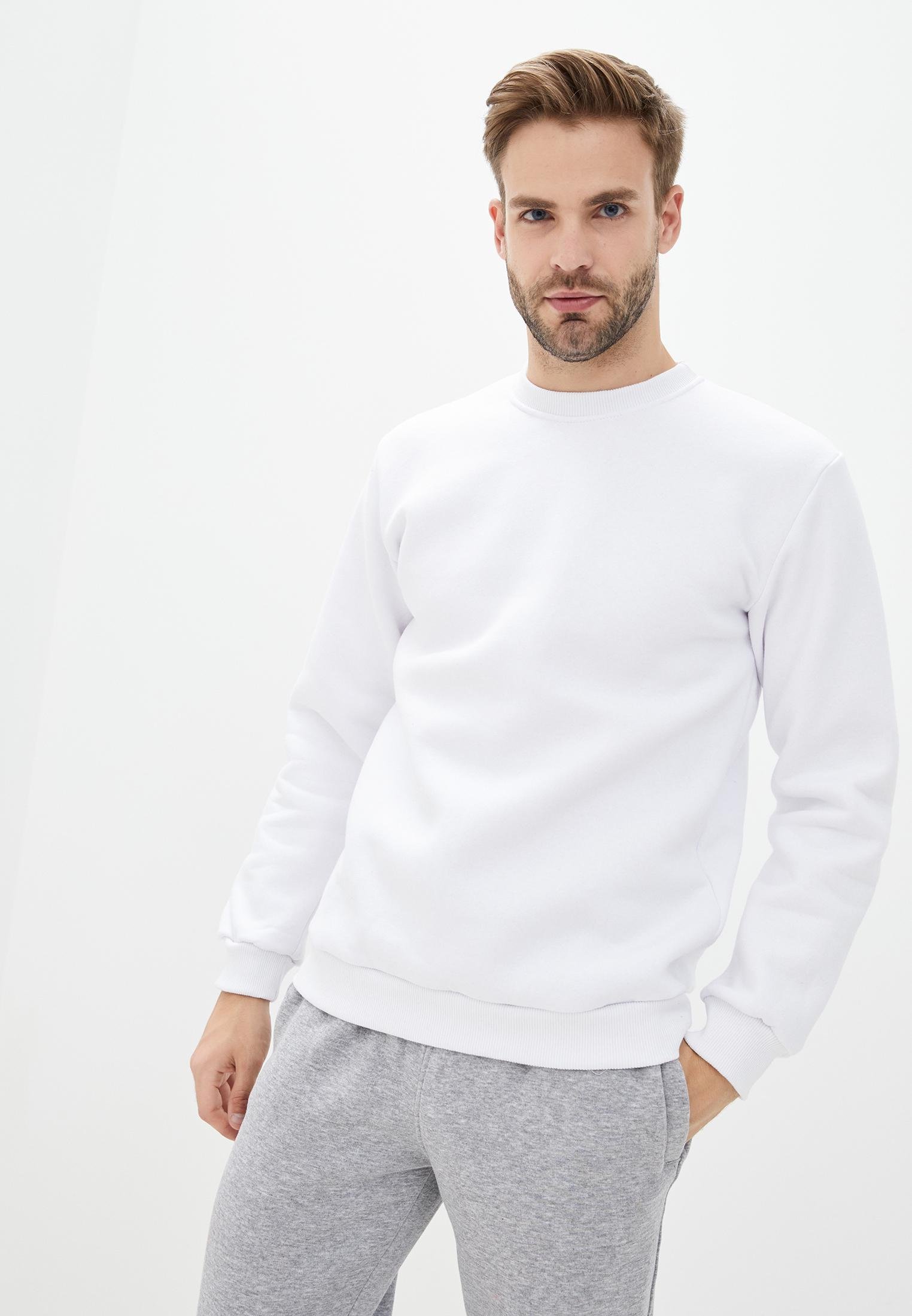 Свитшот мужской Hibrand на флисе ХХL Белый (Mn133)