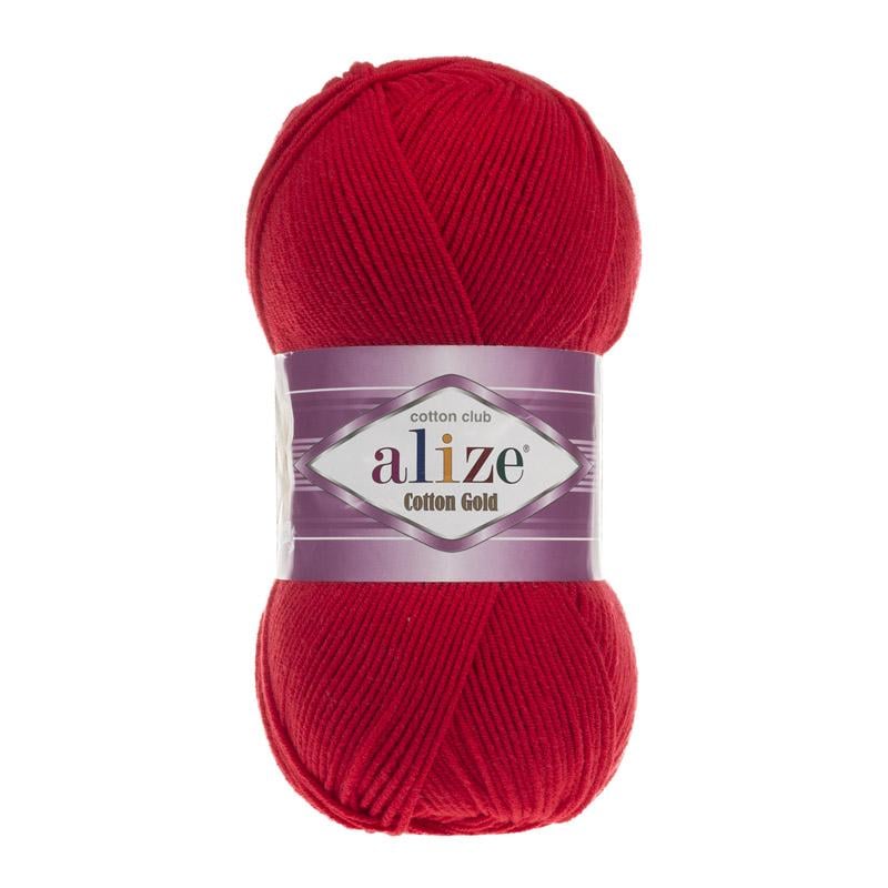 Пряжа Alize Cotton Gold 56 Червоний