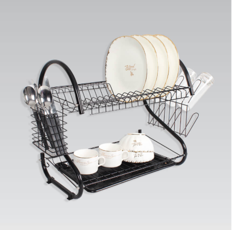 Сушилка настольная Bohmann 2-х ярусная 420x230x365 мм Черный (7321 black)