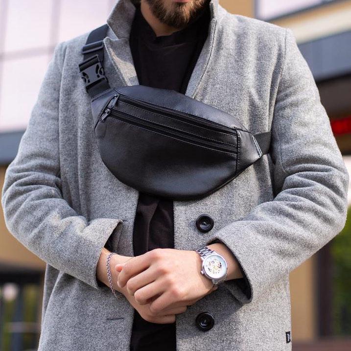 Сумка на пояс из эко-кожи Черный - фото 14 Сумка на пояс из эко-кожи Черный - фото 14