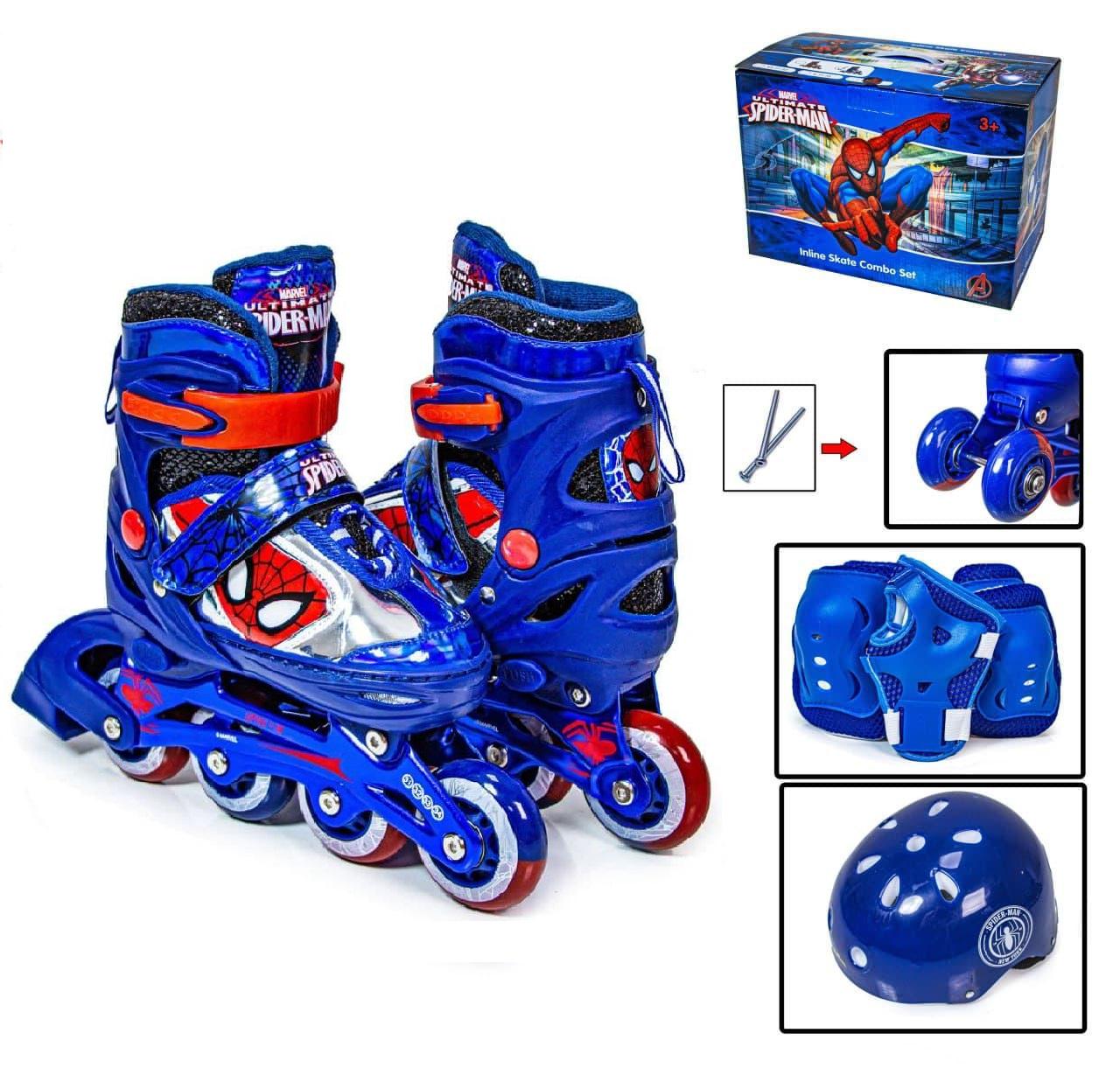 Комплект роликів Spider Man Dark р. 27-30 Blue (335178059) - фото 2