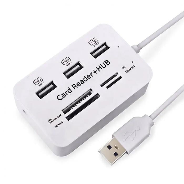 USB-хаб XON SmartHub SD/TF з 3xUSB 3.0 Білий (UHAHP070033B 5078)