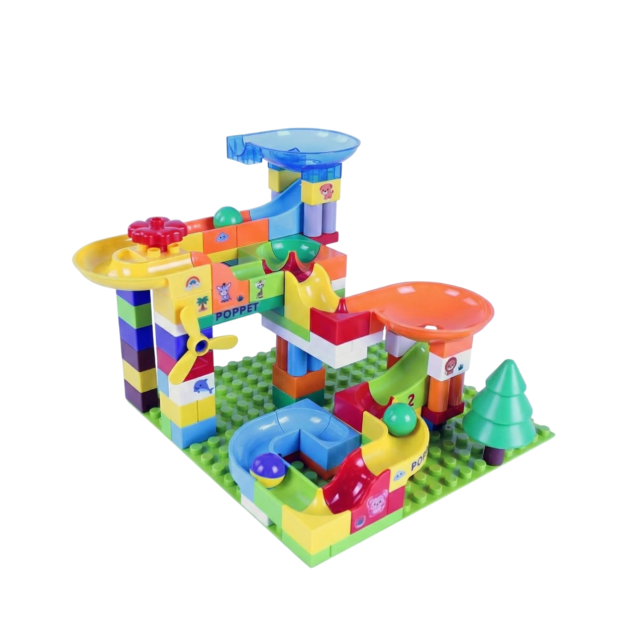 Конструктор развивающий Poppet Дом мечты с пластиной 100 эл. (PP-СТ-SET-03)