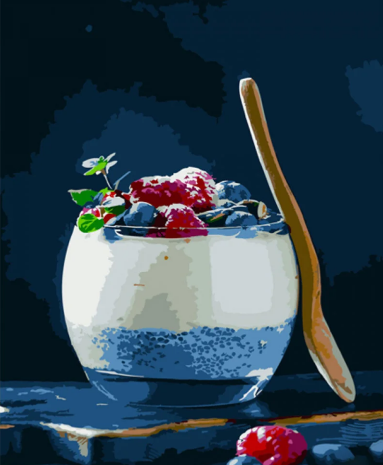 Картина по номерам Strateg Ягодная полоса 40x50 см (GS808)