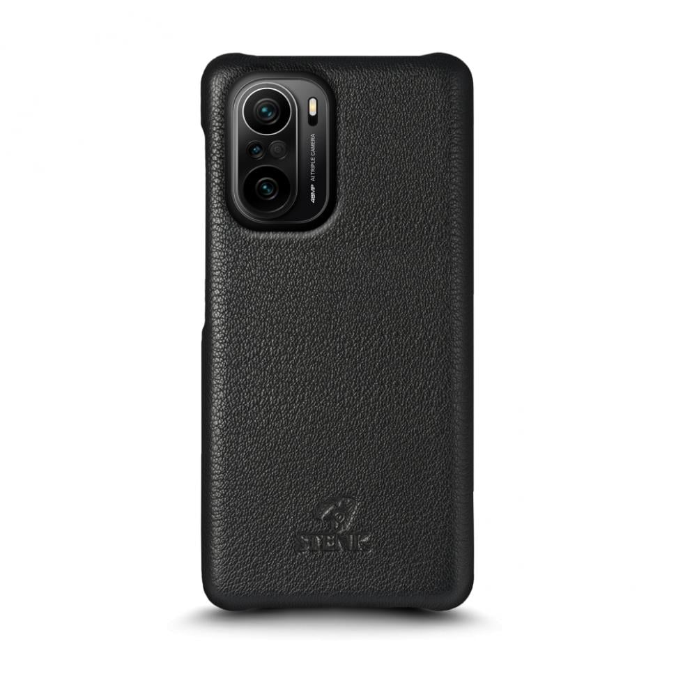 Кожаная накладка Stenk Cover для Xiaomi Poco F3 Черный (69481)
