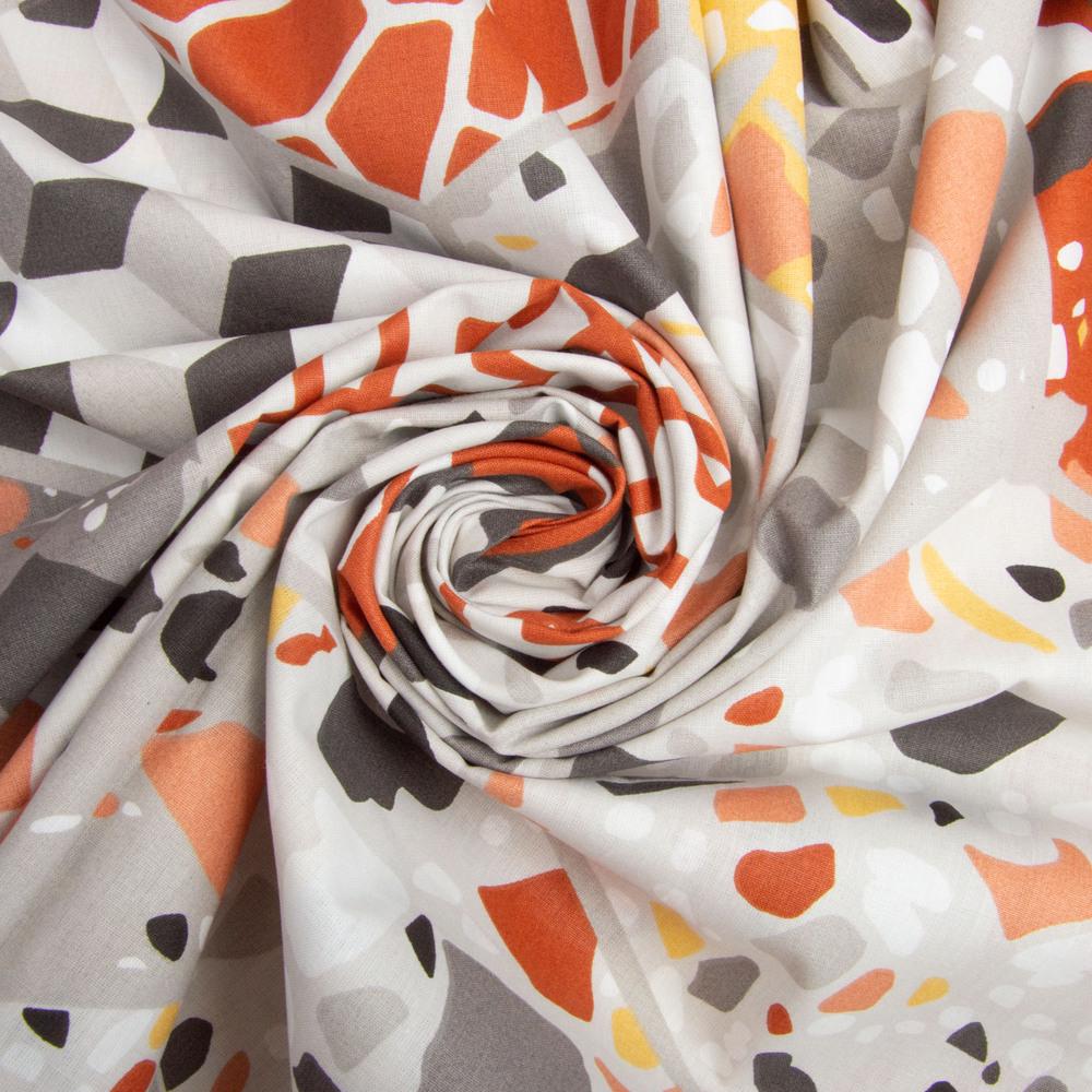 Ткань бязь ранфорс для постельного белья Соты пэчворк 130 гр/м2 240 см (25954)