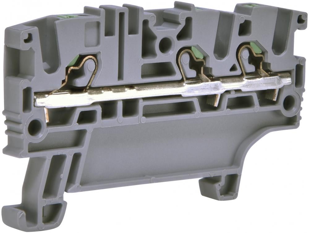 Клемма пружинная наборная ETI ESH-EFC.2/1+2 push-in 24А 2,5 мм2 63,1x5,2x39,2 мм Серый (3903253)