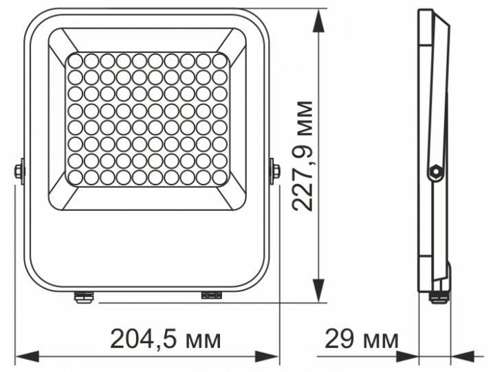 Прожектор Videx Premium 50 W 5000 K 220 V Gray (VL-F2-505G) - фото 3 Прожектор Videx Premium 50 W 5000 K 220 V Gray (VL-F2-505G) - фото 3