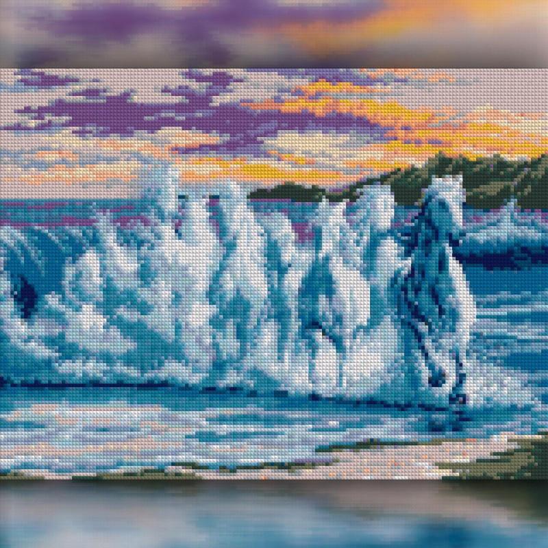 Алмазная вышивка The Wortex Diamonds Бег лошади 40x50 см TWD20027L
