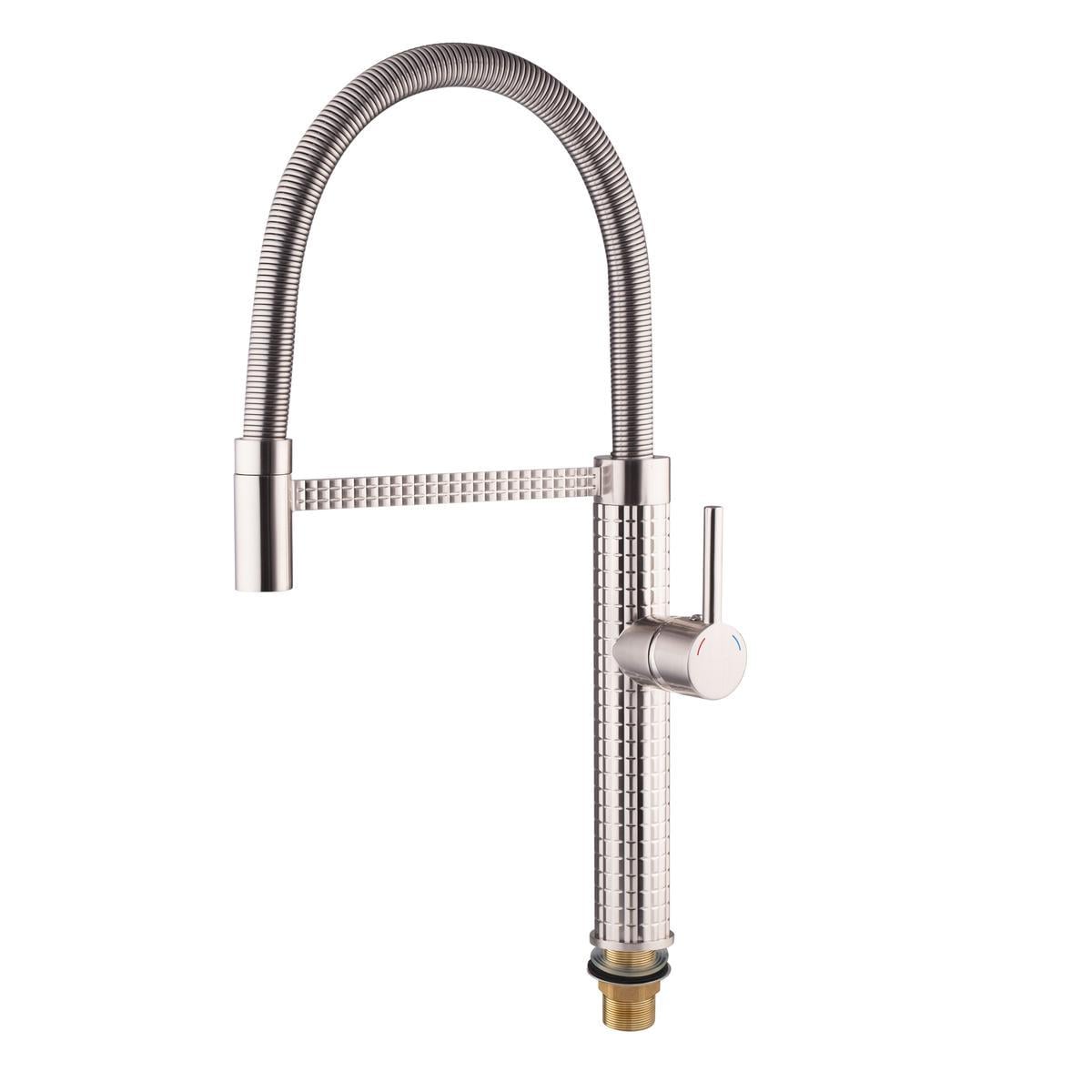 Смеситель кухонный MIXXUS Premium Spark 017 SS с гибким изливом Стальной (37461538)
