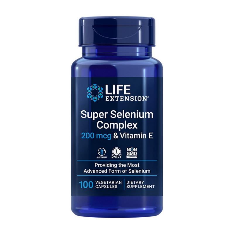 Селен Life Extension Super Selenium Complex & Vitamin E 200 мкг 100 капс. (19879-01)