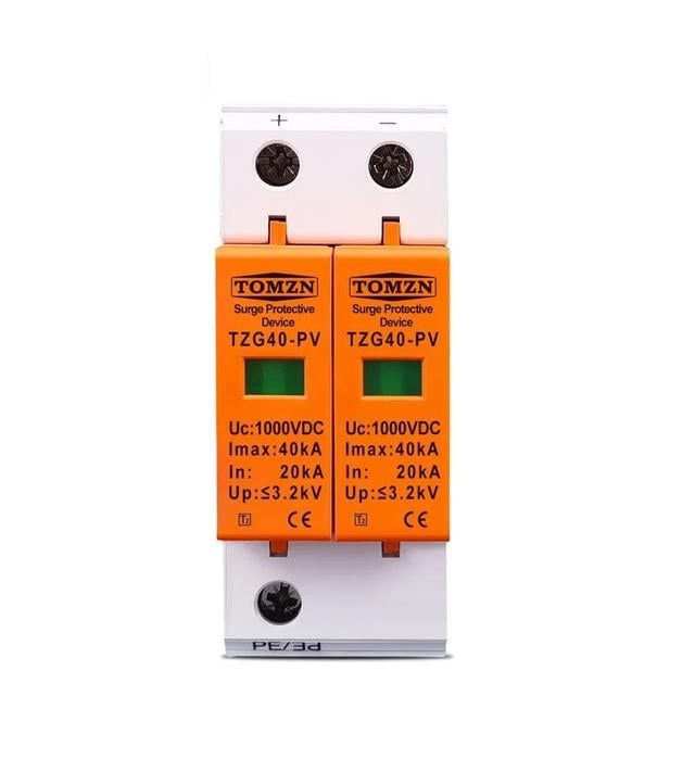 Ограничитель перенапряжения TOMZN TZG40-PV 2P 1000V DC УЗИП молниезащита для солнечных панелей (25364668) - фото 3 Ограничитель перенапряжения TOMZN TZG40-PV 2P 1000V DC УЗИП молниезащита для солнечных панелей (25364668) - фото 3